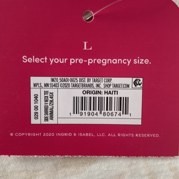 Isabel Maternity Zebra Print  Shirred V-Neck Short Sleeve Tee Top T-Shirt Beige - Picture 8 of 14